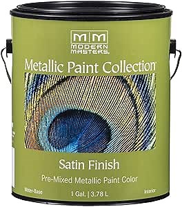 1 gal Modern Masters ME206 Champagne Metallic Paint Collection, Satin Water-Based Decorative Metallic Paint