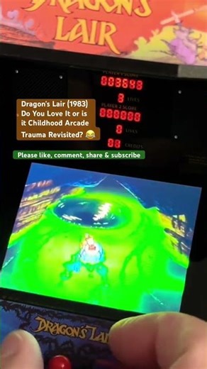 🔥 I Blinked… and Died | Dragon’s Lair #retrogaming #arcadeclassics