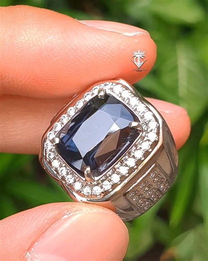Batu Permata Natural RARE Cobalt Blue Spinel Burma Myanmar 6.19 Ct NTE GRI Memo