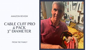 Watch Cable Cuff PRO 4 Pack Large 3 Inch Adjustable Review on Amazon Live