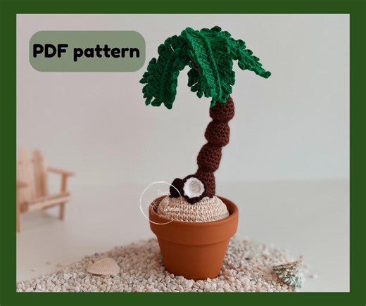 Crochet Palm Tree Plant Pattern (PDF Pattern) - Etsy