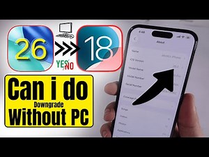 Can I Downgrade iOS 26 to 18 without a Computer or PC? NO! What's the Reason