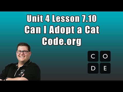 Code.org Unit 4 Lesson 7.10 - Can I Adopt a Cat | Conditionals Practice