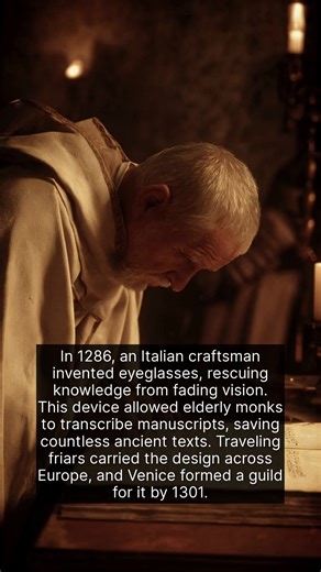 The first eyeglasses were a gift to scholarship from selfless monks. | The History Archives
