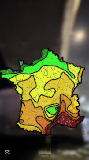 Temperature map Of france #map #flag #mapping