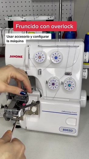 Técnica de Fruncido con Máquina Overlock Janome 8002D