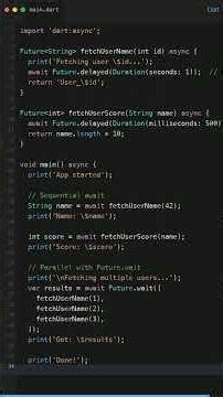 Lesson 22: Future and async/await — Asynchronous Code! | DART Tutorial #shorts