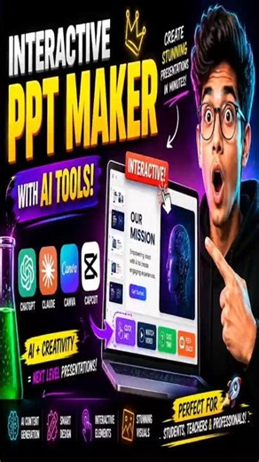 How To Make Interactive PPT From AI Tool | ChatGPT | Gemini | AI | Youtube | Capcut