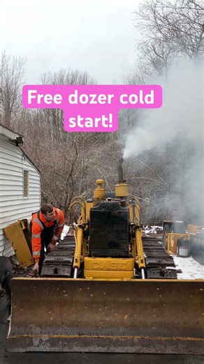 Case dozer cold start! #diy #mechanic #constructionlife #farming #automobile #diesel #tractor #free