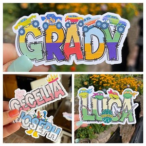 Personalized Character Name Sticker: Custom Superhero, Princess, Trucks - Etsy