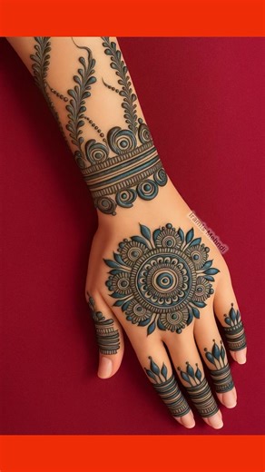 New Beautiful Back Hand Mehndi Design ✨💕 #fyp #foryou #foryoupage #mehndi #mehndidesign