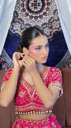 Stunning Fuchsia Pink Lehenga for Bridal Reception