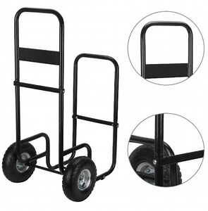 [Hot Item] Extra Large Storage Wood Cart Log Carrier Transport Truck Indoor Outdoor