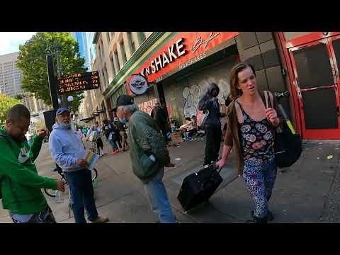 raw footage of 3rd Ave & Pike St in Seattle