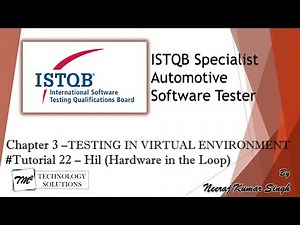 ISTQB Automotive Tester | 3.2.3 Hardware in the Loop | Hil | Xil | Automotive Test Environment