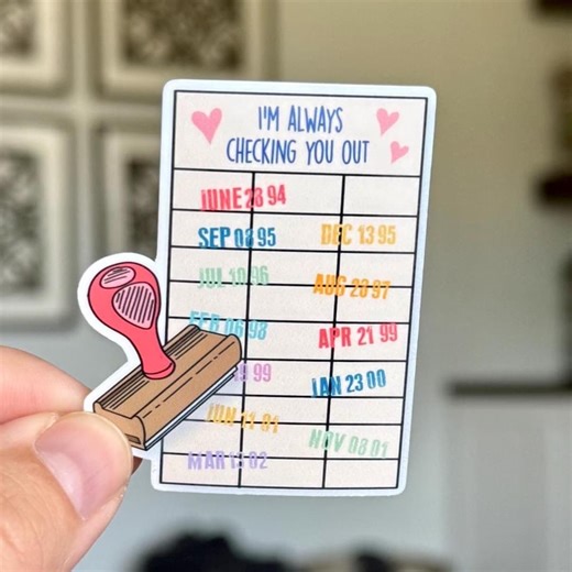 I'm Always Checking You Out Library Card Sticker | Bookish, Love, Reader, Smut, Spice | Gift Kindle, Planner, E-reader, Laptop, Kobo, iPad - Etsy Canada