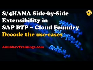 SAP BTP side by side extension | Side-by-Side Extensions on SAP BTP | Extension for SAP S/4HANA API