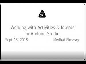 Working with Activities & Intents in Android Studio