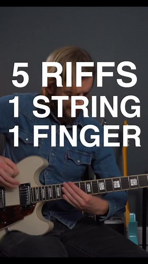 5 riffs 🎸 1 string 🔥 1 finger #andyguitar