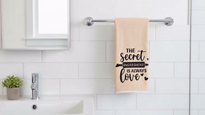 GROBRO7 Sweet Home Hand Towel - 6Pcs Funny Happiness is Homemade Kitchen Dish Towels Set Soft Polyester Towels Bathroom Farmhouse Decor for Home Dining Room Decor, Housewarming Gift for Hostess