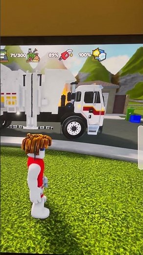 Garbage truck fire in collect garbage for fun Roblox, ￼￼￼