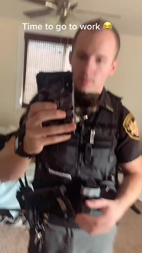 Time for work. To all who keep saying they are going to steal her. #deputy #tiktokcops #copsoftiktok #catsoftiktok #deputywhiskers #cute