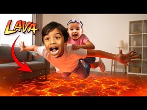 Shaurya & Myra’s CRAZY Floor is LAVA Challenge 🔥