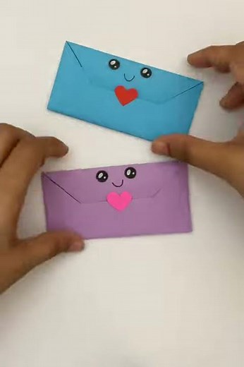 DIY How To Make Envelope / Origami Envelope / Paper Craft / Easy Envelope #shorts (1-minute video)