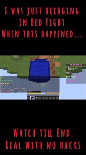MINEMEN thought I was HACKING!#minecraft #bedwars #minemen #gaming