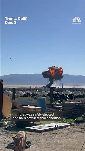 Pilot ejects as F-16 fighter jet crashes in California