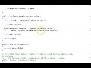Java Creating BinaryString Class