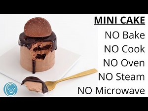 Mini Chocolate Cake NO Cook NO Bake NO Oven NO Steam NO Microwave! Quick Simple Delicious!