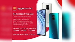 Redmi Note 9 Pro Max to Go on Sale for the First Time Today at 12 Noon