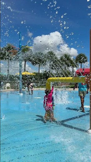 Splash pad Fun! Toddlers playing in the water