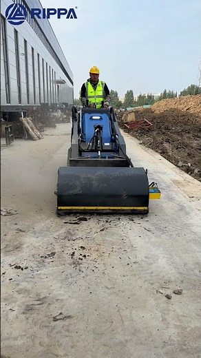 RS06 Mini Skid Steer + Sweeper: Clean Power for Every Job Site#rippa #skidsteer