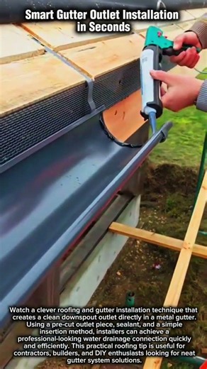 Smart Gutter Outlet Installation in Seconds #construction #diyprojects #engineering