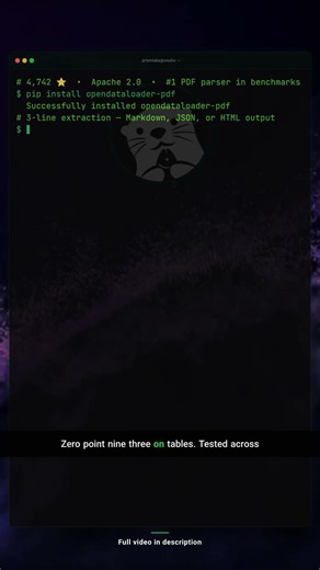 The #1 PDF Parser for AI — OpenDataLoader PDF