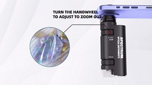 EasyMicro LED Lighted Pocket Microscope 60-120X Magnification Pink Color