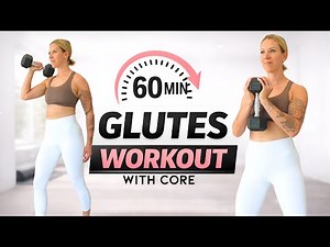 60 Min GLUTES & CORE BURN | Strength Workout with Dumbbells