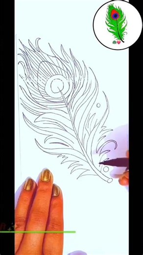 How to draw Krishna Peacock Feather Drawing🦚#drawing#krishna#shorts#trending#easy#art#trendingshorts