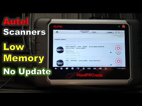 Dealing with Low Memory on Autel Scanner / Can't Download Updates / No Updates Storage Full