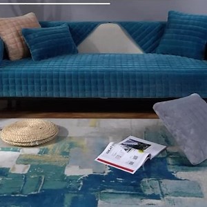 Plush Sofa Cover Universal Non-slip Sofa Mat Warm Soft Sofa Towel Flannel Couch  | eBay UK