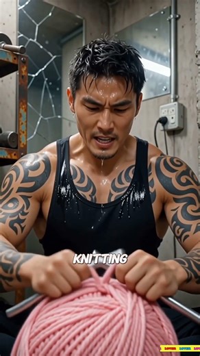 Extreme Gym Bro's Ultimate Workout: Heavyweight Knitting! 💪🧶
