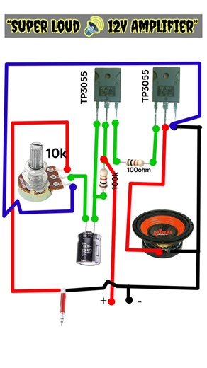 Low Cost 12V Speaker Amplifier 🔊 | Beginner Friendly Project #yt #electrical #amplifiers #Amplifier