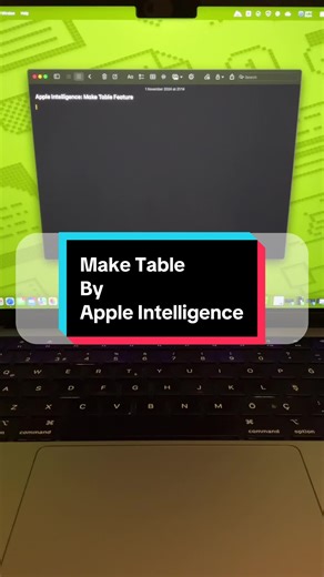 Apple Intelligence: Transform Data into Organized Tables