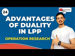 Duality in LPP advantages in Hindi | Operation Research | Lect.24