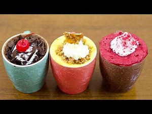 3 EASY MUG CAKE RECIPE l RED VELVET, BUTTERSCOTCH & BLACK FOREST CAKE IN MUG