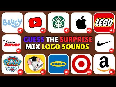 Guess The Surprise Mix Logo Sounds 🔊🎁 | Cartoons, Stores & Apps Combined | Logo Quiz 2026