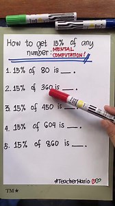 15% of Any Number #maths #mathreview #mathtutor #CSEreview #virals #viralvideo | Math Teacher Mario