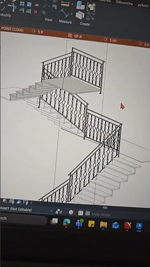 Revit Scan to BIM: Modeling Complex Railings #architecture #revit #bim #pointcloud